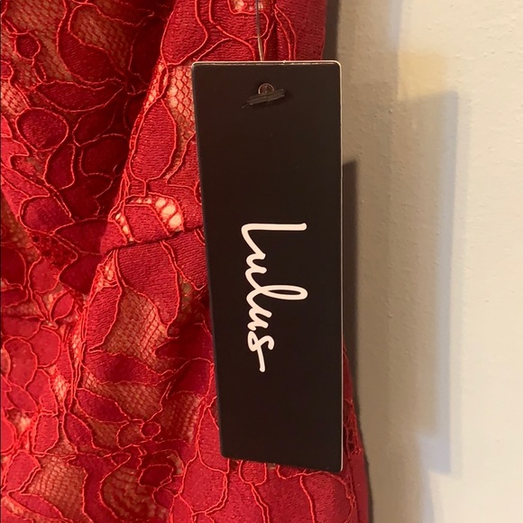 Wine Red Lace Halter Bodycon Mini Dress - Picture 7 of 9